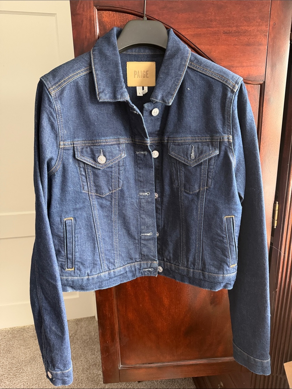 PAIGE Indigo Blue Jean Trucker Jacket